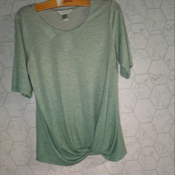 Christopher & Banks twist hem stripe top - Picture 5 of 8